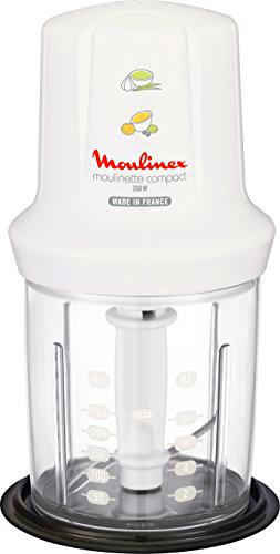 Moulinex DJ3051 Picadora eléctrica de alimentos, color blanco (0,25 L