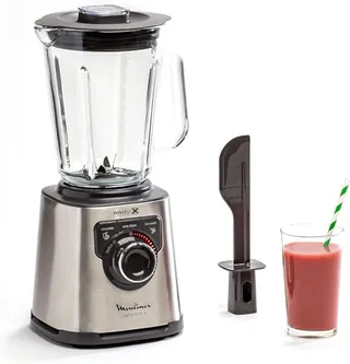Moulinex Perfect Mix+, Batidora de vaso 1200 W, jarra de vidrio resistente