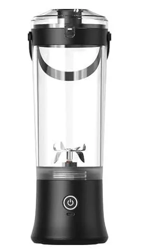 Birnetek Batidora de Vaso Portatil, 600ml Eléctrica Batidora Portatil