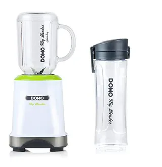 DOMO My Blender Slushy - Batidora de vaso (300 W), color blanco y verde