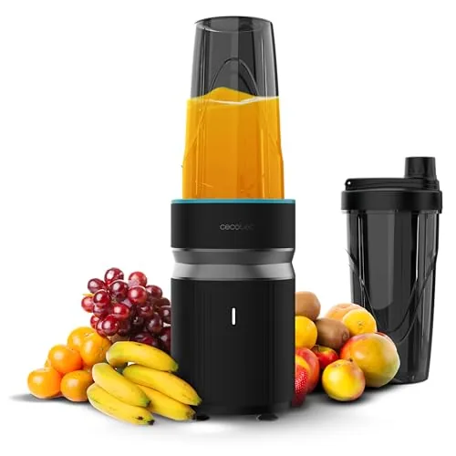 Cecotec Batidora de Vaso Individual PowerTitanium 1000 Push2Go