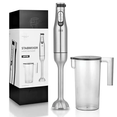 LEBENLANG Premium Batidora mano 1200W acero inoxidable