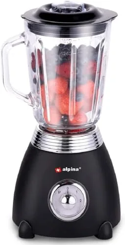 Alpina Blender - Jarra de cristal 1,5 l - 3 soportes