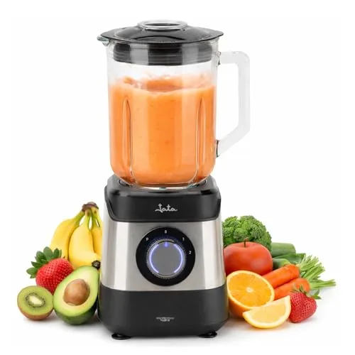 JATA JEBT3855 - Batidora de Vaso 1500 W con Jarra de Cristal 1,8 L