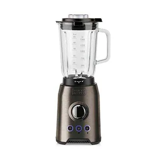 Black+Decker BXJB1200E Batidora de Vaso, 1200 W, Acero Inoxidable