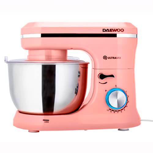 Daewoo DHM150P - Mezclador de cocina (1000 W, 4,5 L), color rosa