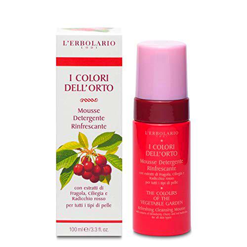 L'ERBOLARIO L'Erbolario Erfrischendes, Feuchtigkeitspendendes Reinigungsmousse für Alle Hauttypen COLORES DEL HUERTO MOUSSE REFRESCANTE 100ml, Plástico
