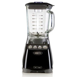 Boretti B200 - Batidora de cristal, 1080 W, color blanco y negro