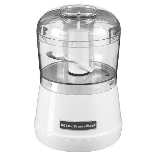 KitchenAid 5KFC3515EWH - Mini picadora, color blanco