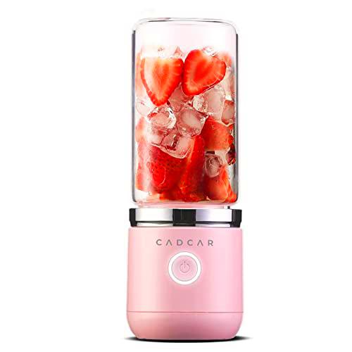 CADCAR Mini batidora portátil para batidos de color rosa
