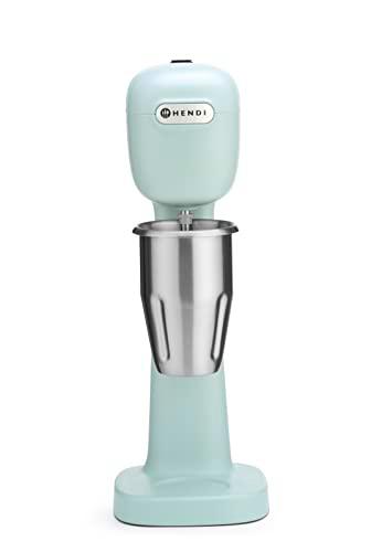 HENDI Batidora, Mezclador de bebidas, Frappés, Incluye 2 vasos mezcladores (acero inoxidable y policarbonato) y 2 juegos de 2 agitadores cada uno