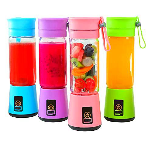 Mini Batidora Licuadora Portátil 400ml Recargable USB Batería 4000mAh Hogar Cocina Oficina Viajes color morado BN3273