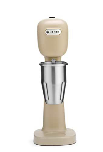 HENDI Batidora, Mezclador de bebidas, Frappés, Incluye 2 vasos mezcladores (acero inoxidable y policarbonato) y 2 juegos de 2 agitadores cada uno