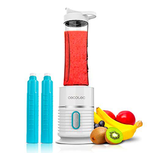 Cecotec Batidora de Vaso Portátil para Smoothies Power Titanium 500 EasyGo