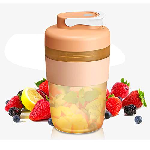 Wisada Mini mezclador de jugo portátil, 400 ml eléctrico mezclador de frutas domésticas taza con 4 cuchillas