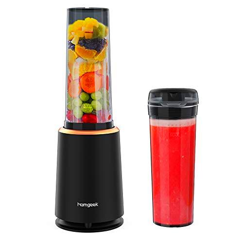 homgeek Batidora de Vaso Portatil, Mini Licuadora Portatil 230W para Smoothies