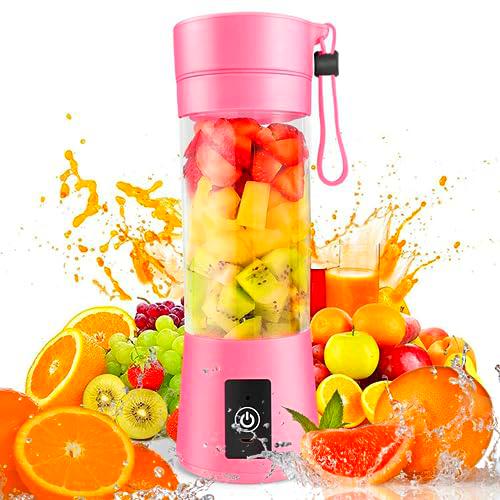 Licuadora Portátil 380 ml. Mini Batidora Personal. Mini Vaso Mezclador Recargable por USB para Batidos