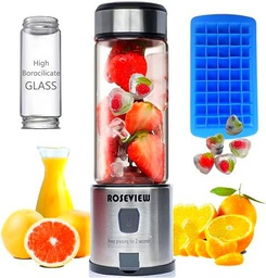 Batidora portátil de batidos botella de vidrio mini recargable de mano trituradora de hielo batidos taza exprimidor USB inalámbrico fabricante de batidos personales mezclador de frutas jugo deporte