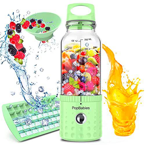 PopBabies Licuadora de batidos, licuadora portátil y licuadora personal de una sola porción
