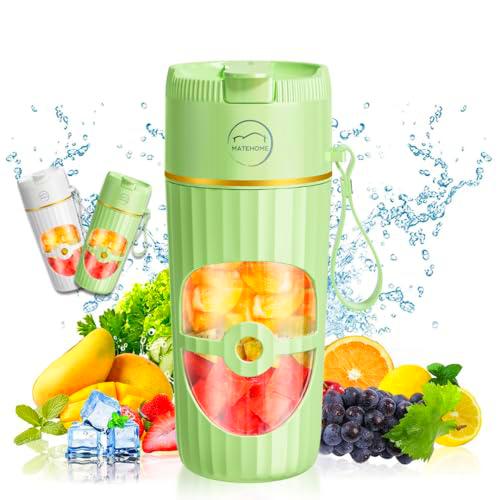 Exprimidor batidora portátil MATE HOME® 450ml 8 cuchillas 100W batidora licuadora de mano portátil para batidos zumos y smoothies