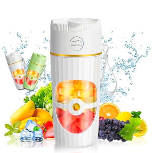 Exprimidor batidora portátil MATE HOME® 450ml 8 cuchillas 100W batidora licuadora de mano portátil para batidos zumos y smoothies