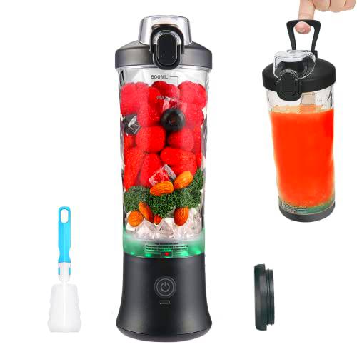 KMVIZI Batidora Portatil, 600ml Licuadora Portatil Batidora Smoothie para Zumos y Batidos