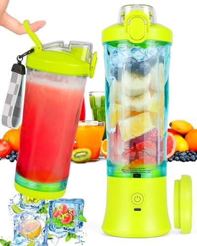 Dreamhigh® Batidora de Vaso Portatil, 600ml Licuadora Portátil con 6 Cuchillas