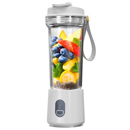 Mezclador portátil, 20 Oz mini batidora jug con USB recargable batidora portátil batidora con 6 cuchillas para el hogar