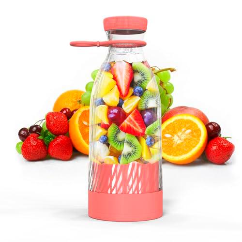 Botella batidora portatil 500ml, licuadora portatil batido 6 cuchillas