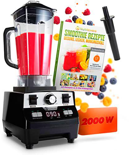 Nutri-Blender MAX Licuadora de Alto Rendimiento 2000W Batidora de Vaso Batidora de Smoothie Profesional Mezcladora de Batidos