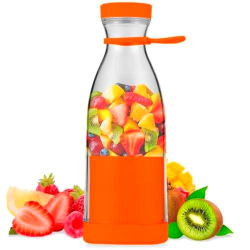 Licuadora Portátil Naranja- Batidora de Vaso Portatil