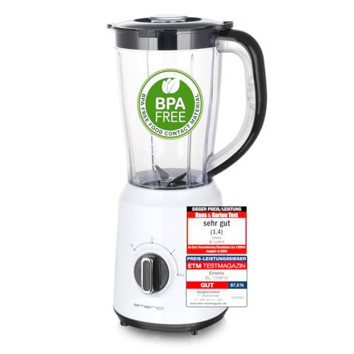 EMERIO BL-124816 - Batidora de vaso (500 W), color blanco y negro