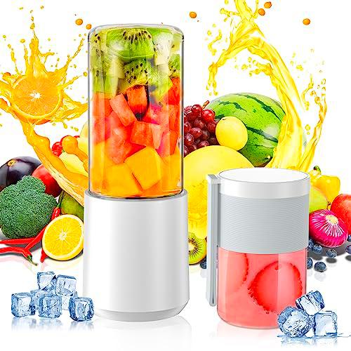 Batidora Portátil 400ml, Licuadora Portátil USB, Mini Batidora de Vaso Portatil con 1 Taza y 6 Cuchillas para Hogar Oficina Viajes Exteriores