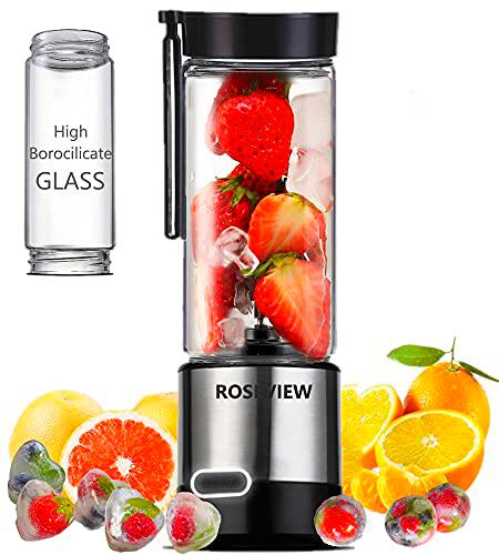 Batidoras de vidrio licuadora mezcladora mejor batido para batidos batidos individuales mini pequeños jugos de frutas portátiles jarra de vidrio licuadora trituradora de hielo