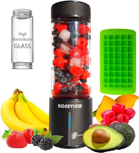 Batidoras de vidrio licuadora mezcladora mejor batido para batidos batidos individuales mini pequeños jugos de frutas portátiles jarra de vidrio licuadora trituradora de hielo