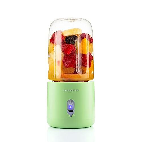 InnovaGoods® Batidora de vaso 250 ml, batidora portátil recargable con 30 W y Velocidad 22000 rpm
