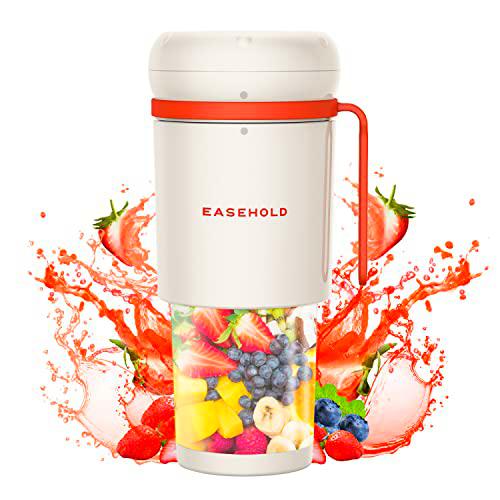 EASEHOLD Exprimidor portátil, 16 oz / 470 ml, color blanco y rojo