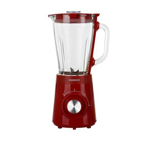 Batidora con jarra de cristal 1,5 L roja