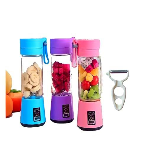 Batidora de Vaso Portátil y Pelador Incluido - Batidora Compacta para Cocina