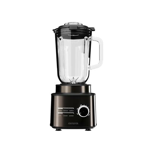 Aiwa Saberu 2500 ATB‑2500 Batidora de Vaso 2500 W, Jarra de Vidrio 1,5 L