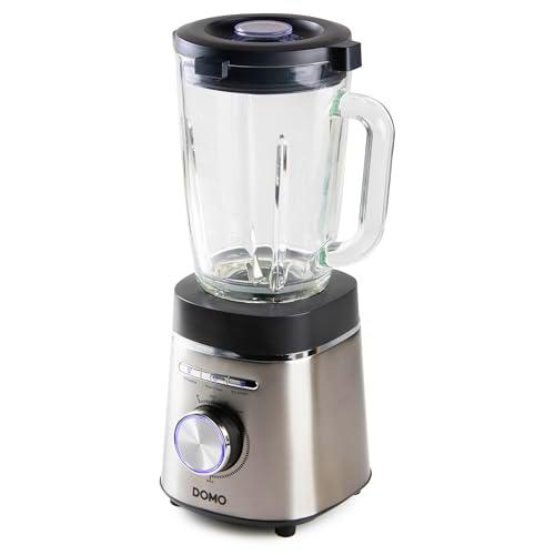 DOMO DO740BL - Batidora de cristal (1,75 L, acero inoxidable, 1400 W)