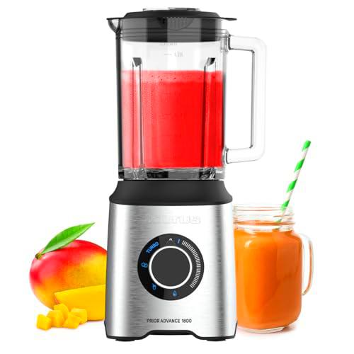 Taurus - Batidora vaso Prior Advance 1800 | 1800W | 2L | 4 Funciones Táctil | Cuchillas Inox desmontables 6 filos | Pica Hielo | Regulador Velocidades | Apto Lavavajillas