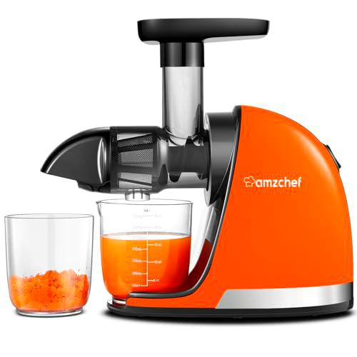 AMZCHEF Licuadora prensado en frío - Extractor de zumos y verduras