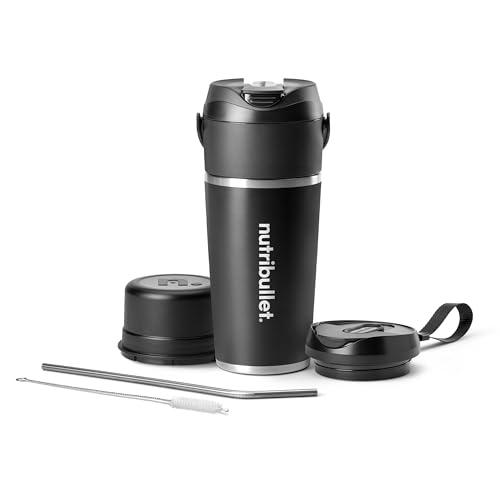 nutribullet Flip NBP016B, Licuadora Portátil con Vaso Termo de 590ml