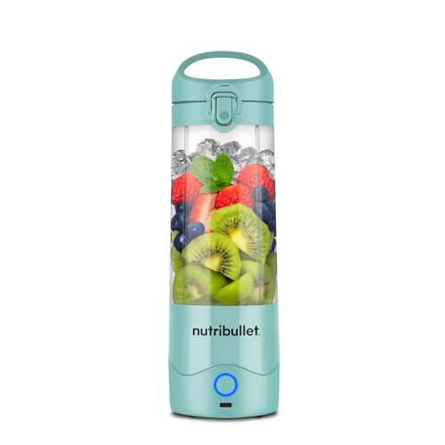 nutribullet Batidora portátil en azul claro, potente hoja extractora