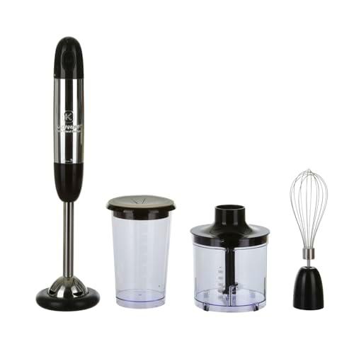 Set de batidora con accesorios negro 400 W diseño Luca Trazzi