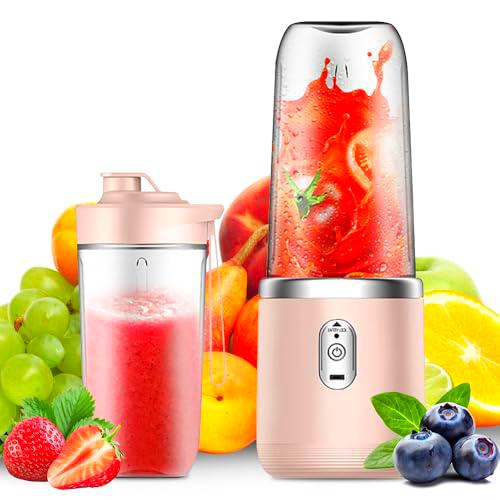 LYPPUL Batidora Portátil Fresh Juice, Mini Licuadora Eléctrica USB