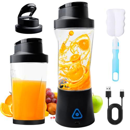 Batidora de batidos portátil de 700 ml con 6 cuchillas recargable por USB