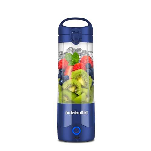 nutribullet Batidora portátil en azul marino, potente hoja extractora