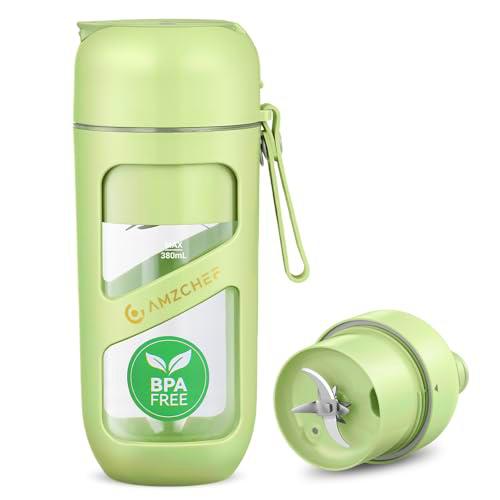AMZCHEF Batidora de Vaso Portatil - Mini Batidora al Vacío para Batidos y Smoothies